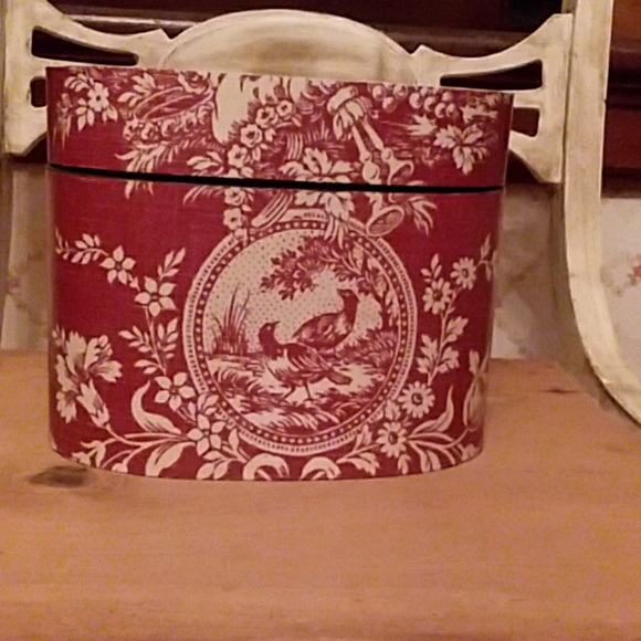Other - Red Toile Box with lift off lid